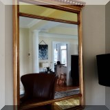 D17. Gilt three-section Federal style mirror. Some flaking to gold finish. 38”h x 24”w - $150